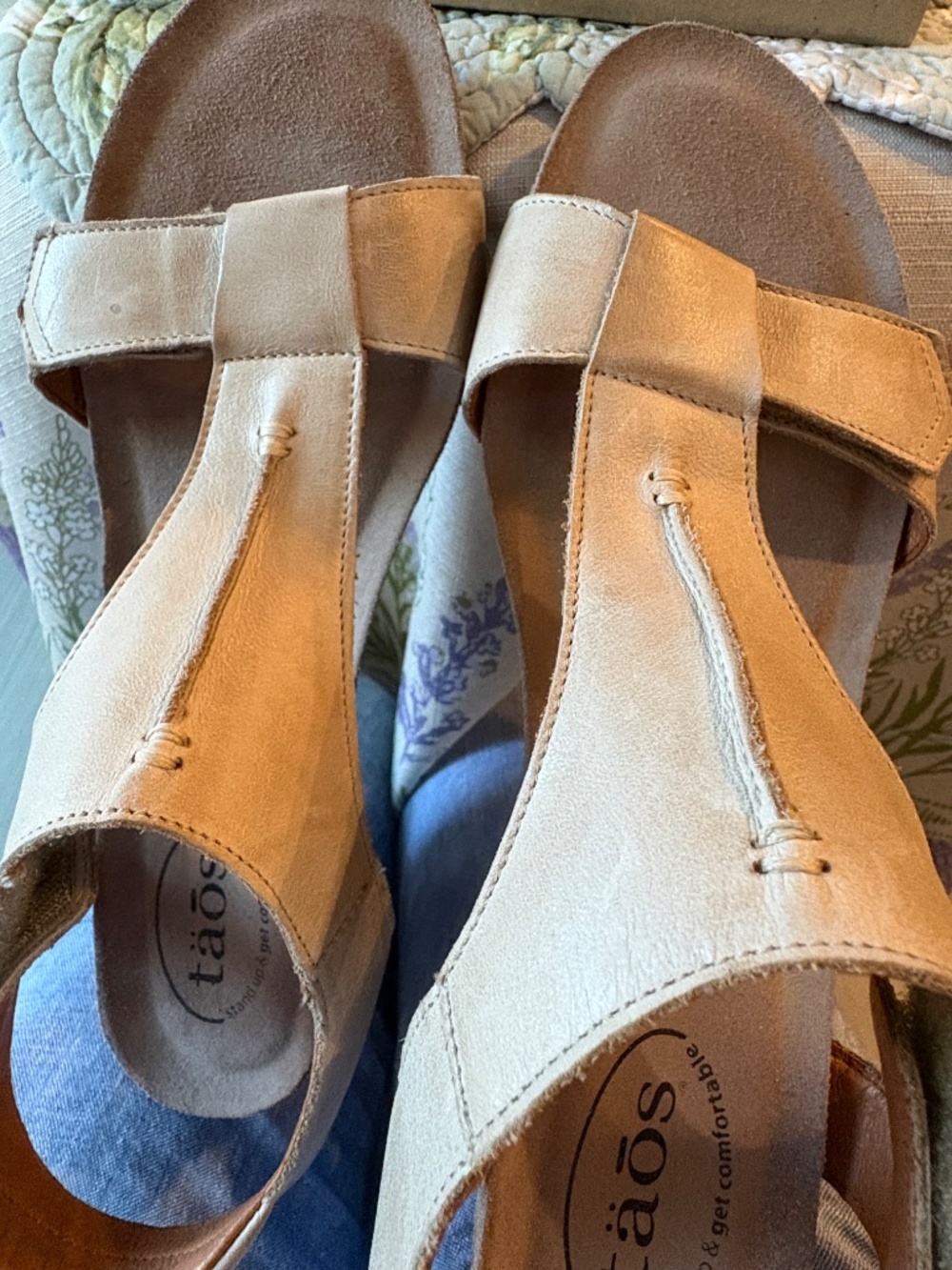 Taos sandals “ Sheila” Leather Wedges size 10-10.5 U.S. ( 41 EU) - Picture 5 of 10